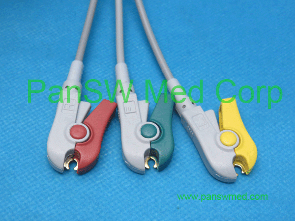 compatible ECG leads for MIndray, IEC color, clip